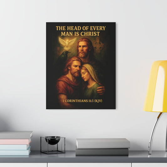 "1 Corinthians 11:3 (KJV)", Acrylic Wall Prints (French Cleat Hanging) (Shadow Black)