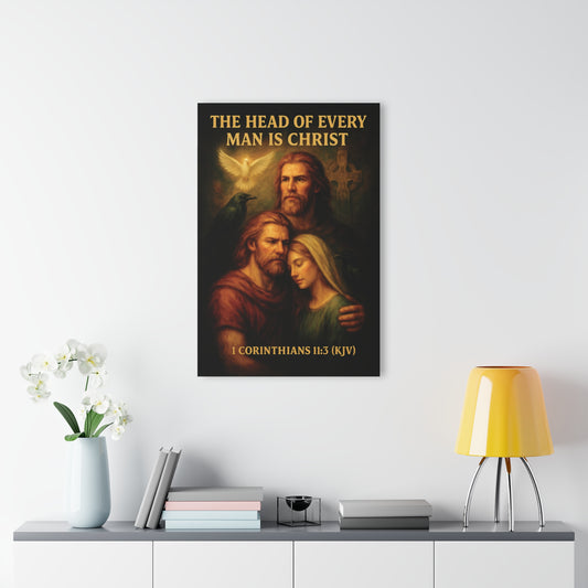 "1 Corinthians 11:3 (KJV)", Acrylic Wall Prints (French Cleat Hanging) (Shadow Black)